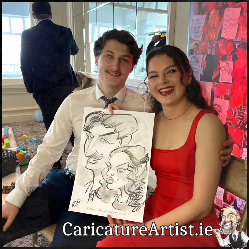 Wedding Entertainment Galway Live Caricatures in the Connemara Coast Hotel (10)