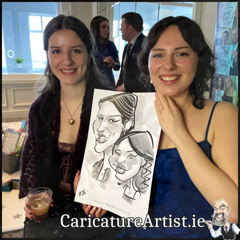 Wedding Entertainment Galway Live Caricatures in the Connemara Coast Hotel (11)