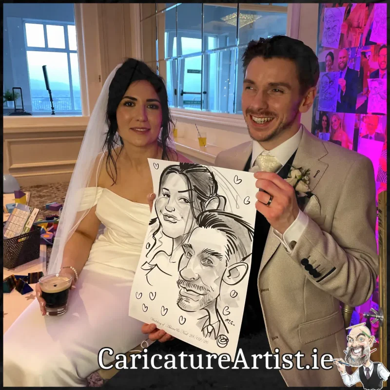 Wedding Entertainment Galway Live Caricatures in the Connemara Coast Hotel (3)