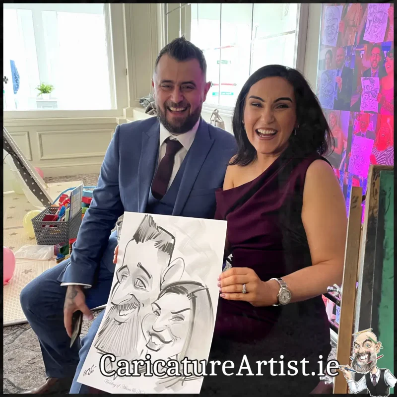 Wedding Entertainment Galway Live Caricatures in the Connemara Coast Hotel (5)