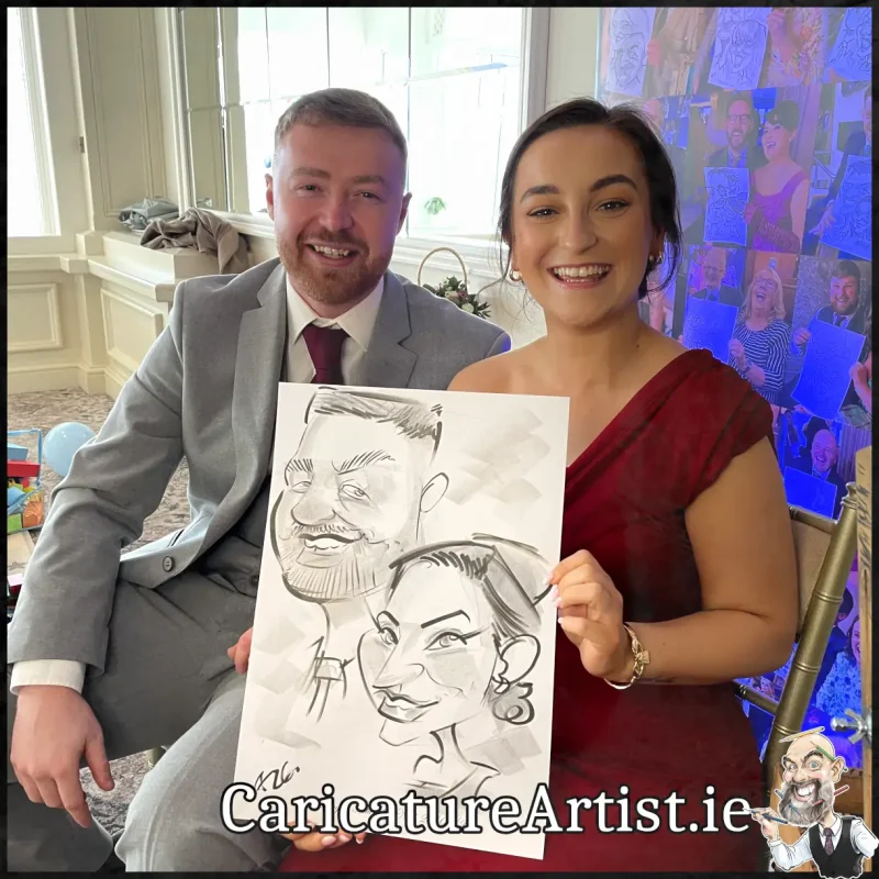 Wedding Entertainment Galway Live Caricatures in the Connemara Coast Hotel (6)