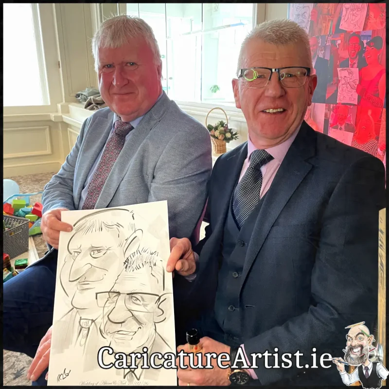 Wedding Entertainment Galway Live Caricatures in the Connemara Coast Hotel (7)