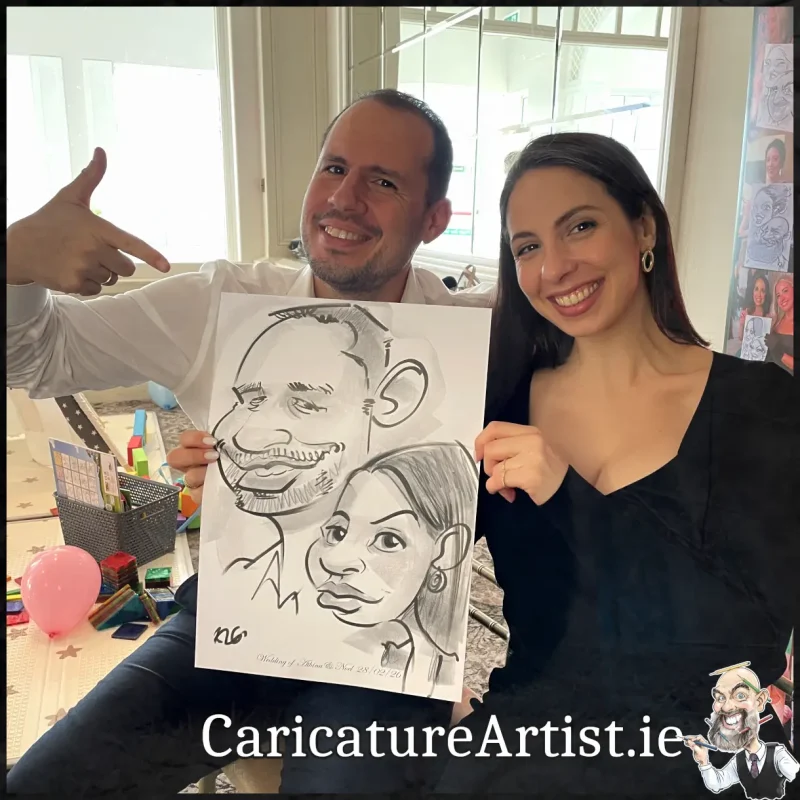 Wedding Entertainment Galway Live Caricatures in the Connemara Coast Hotel (8)