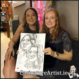 Wedding Ideas Galway Live Caricatures in Clayton Hotel by Allan Cavanagh (10)