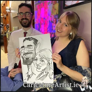 Wedding Ideas Galway Live Caricatures in Clayton Hotel by Allan Cavanagh (11)