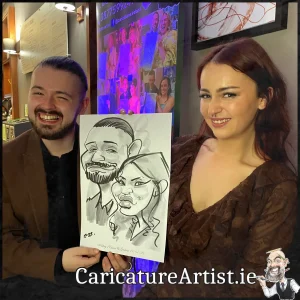 Wedding Ideas Galway Live Caricatures in Clayton Hotel by Allan Cavanagh (13)