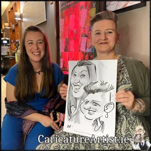 Wedding Ideas Galway Live Caricatures in Clayton Hotel by Allan Cavanagh (16)