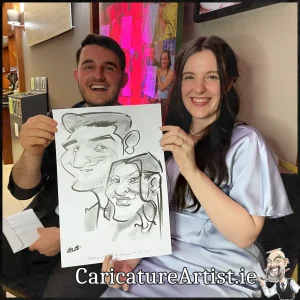 Wedding Ideas Galway Live Caricatures in Clayton Hotel by Allan Cavanagh (17)
