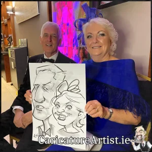 Wedding Ideas Galway Live Caricatures in Clayton Hotel by Allan Cavanagh (18)