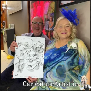 Wedding Ideas Galway Live Caricatures in Clayton Hotel by Allan Cavanagh (19)