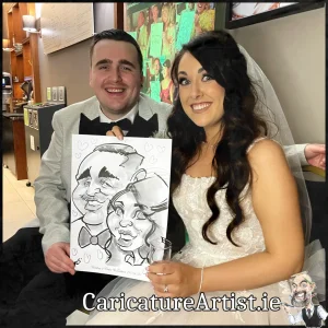 Wedding Ideas Galway Live Caricatures in Clayton Hotel by Allan Cavanagh (2)