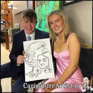 Wedding Ideas Galway Live Caricatures in Clayton Hotel by Allan Cavanagh (22)