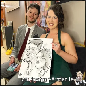 Wedding Ideas Galway Live Caricatures in Clayton Hotel by Allan Cavanagh (4)