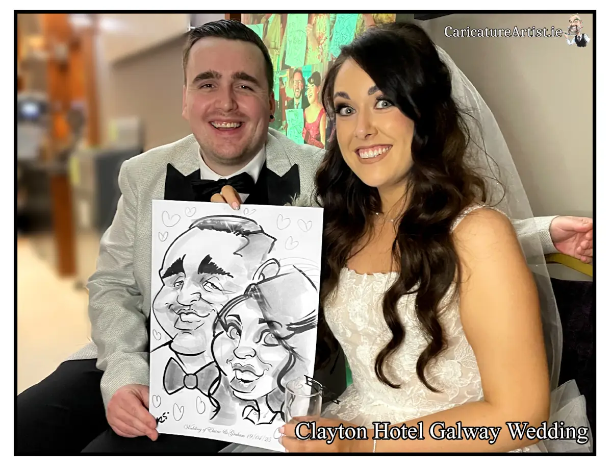 Wedding Ideas Galway Live Caricatures in Clayton Hotel