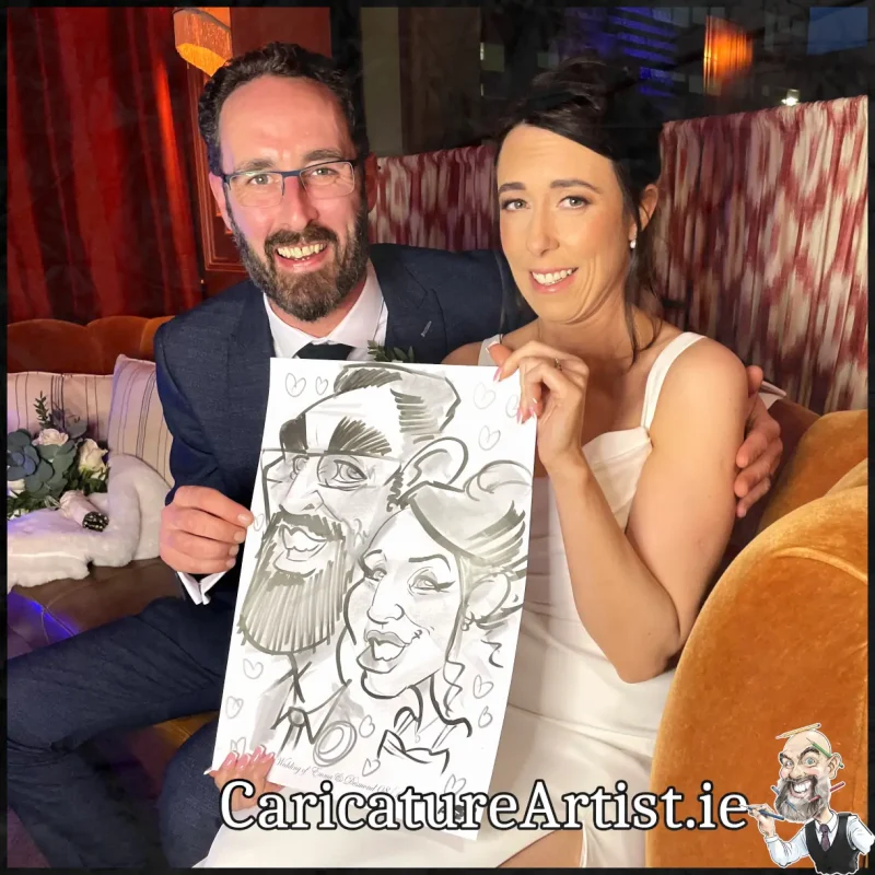 Wedding at The Leinster Dublin 2 Live Caricatures by Allan Cavanagh (1)