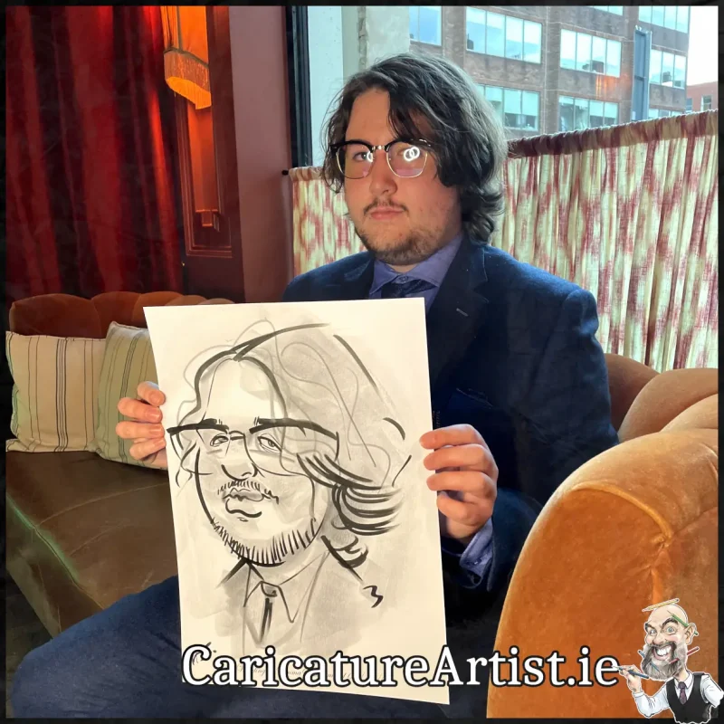 Wedding at The Leinster Dublin 2 Live Caricatures by Allan Cavanagh (4)