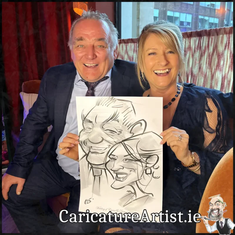 Wedding at The Leinster Dublin 2 Live Caricatures by Allan Cavanagh (6)