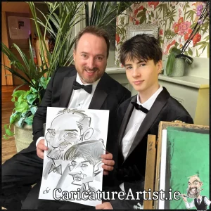 Ballyseede Kerry Wedding Entertainment Live Caricatures Drinks Reception Allan Cavanagh (1)