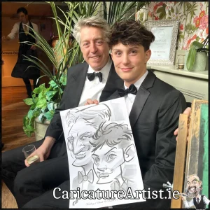Ballyseede Kerry Wedding Entertainment Live Caricatures Drinks Reception Allan Cavanagh (2)