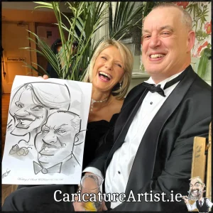 Ballyseede Kerry Wedding Entertainment Live Caricatures Drinks Reception Allan Cavanagh (4)