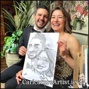 Ballyseede Kerry Wedding Entertainment Live Caricatures Drinks Reception Allan Cavanagh (5)