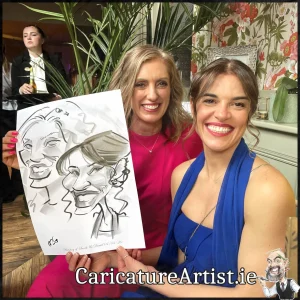 Ballyseede Kerry Wedding Entertainment Live Caricatures Drinks Reception Allan Cavanagh (8)