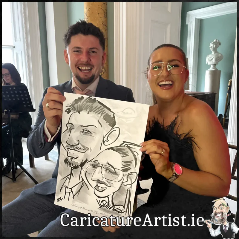 Fota House Wedding Photos (10) Caricature Artist Cork Allan Cavanagh