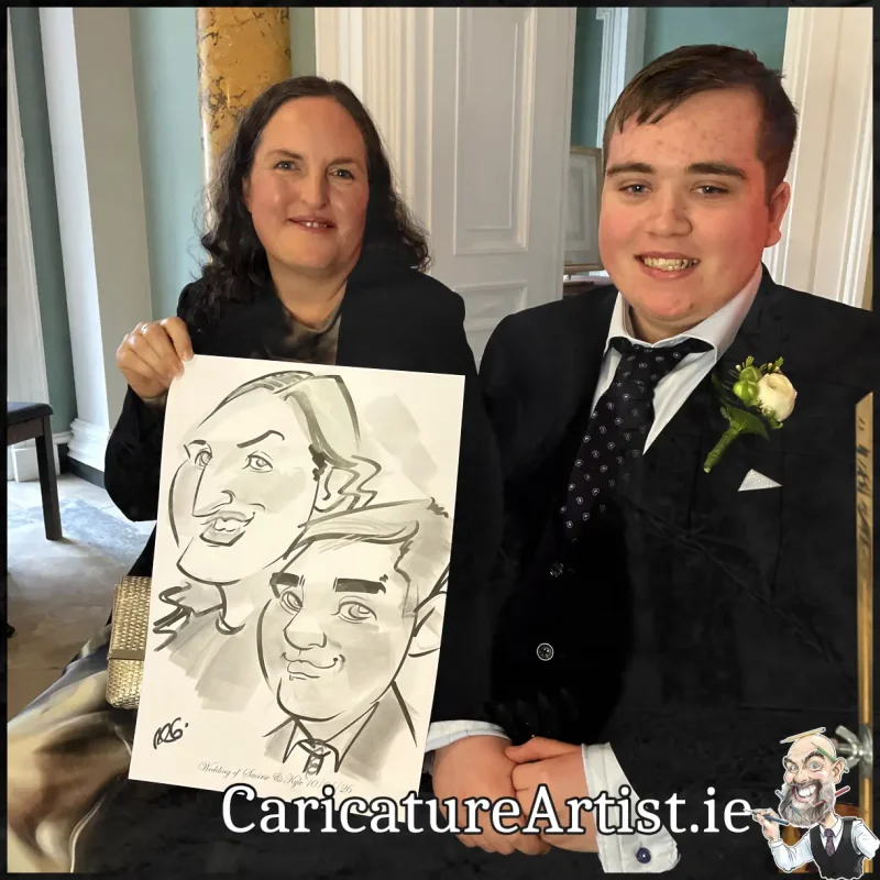 Fota House Wedding Photos (2) Caricature Artist Cork Allan Cavanagh