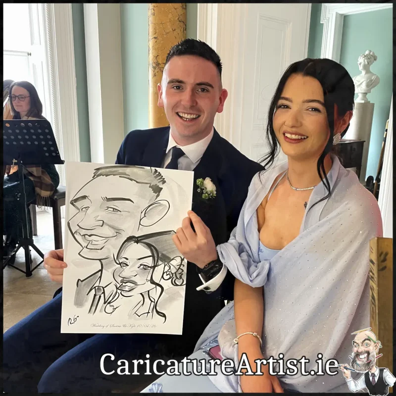 Fota House Wedding Photos (5) Caricature Artist Cork Allan Cavanagh