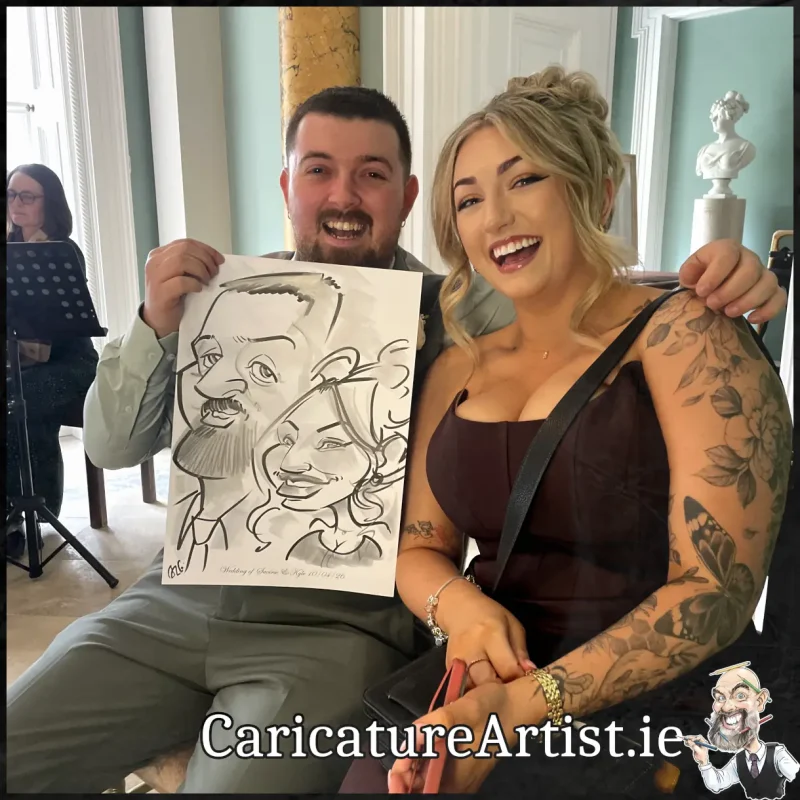 Fota House Wedding Photos (9) Caricature Artist Cork Allan Cavanagh
