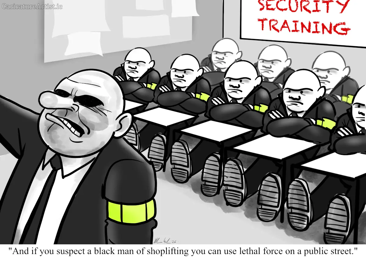 Cartoon about the death of Yves Sakila