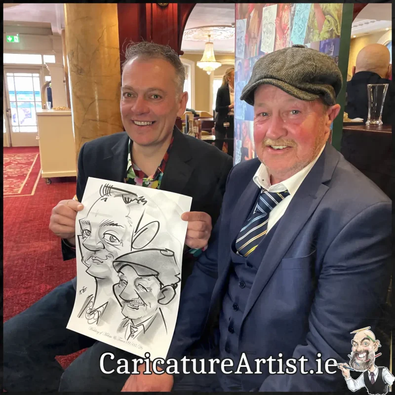 Tullamore Wedding Entertainment Drawings of Wedding Guests by Caricature Artist Allan Cavanagh (12)
