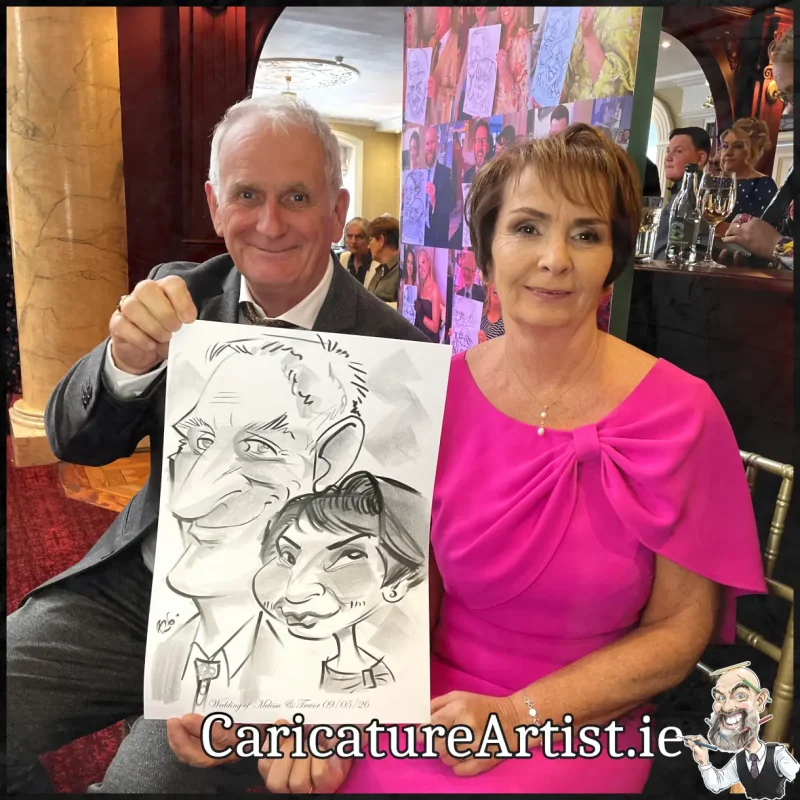 Tullamore Wedding Entertainment Drawings of Wedding Guests by Caricature Artist Allan Cavanagh (3)