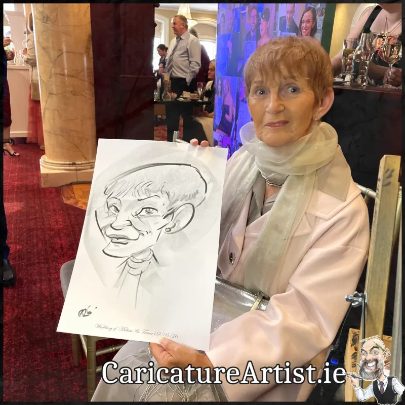 Tullamore Wedding Entertainment Drawings of Wedding Guests by Caricature Artist Allan Cavanagh (5)