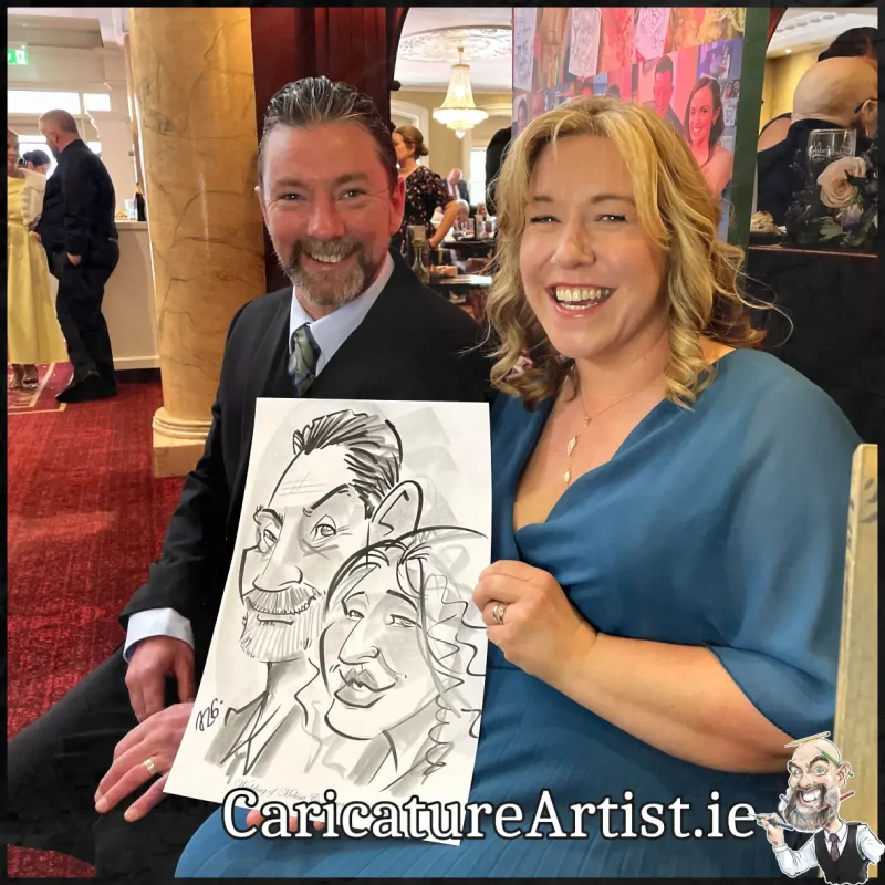 Tullamore Wedding Entertainment Drawings of Wedding Guests by Caricature Artist Allan Cavanagh (9)