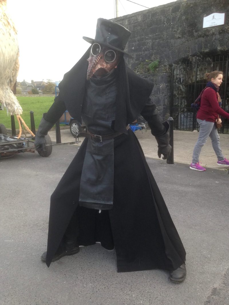 Allan Cavanagh as Plague Doctor in 2016 Macnas Parade