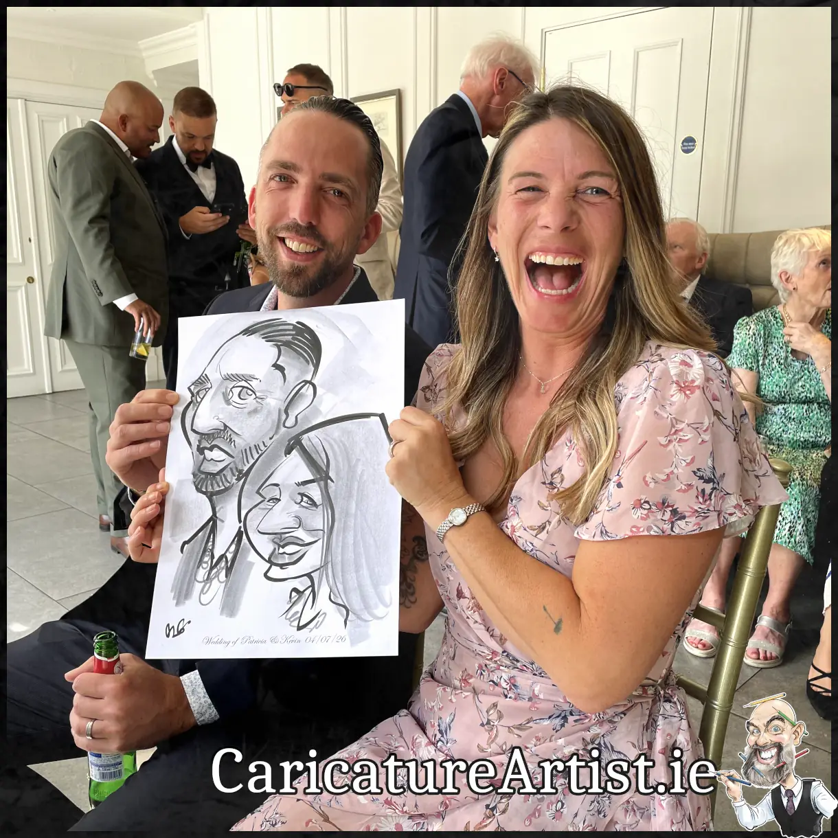 Mount Juliet Weddings Live Caricature Drawing of wedding guests by Irelands top rated caricaturist Allan Cavanagh (1)