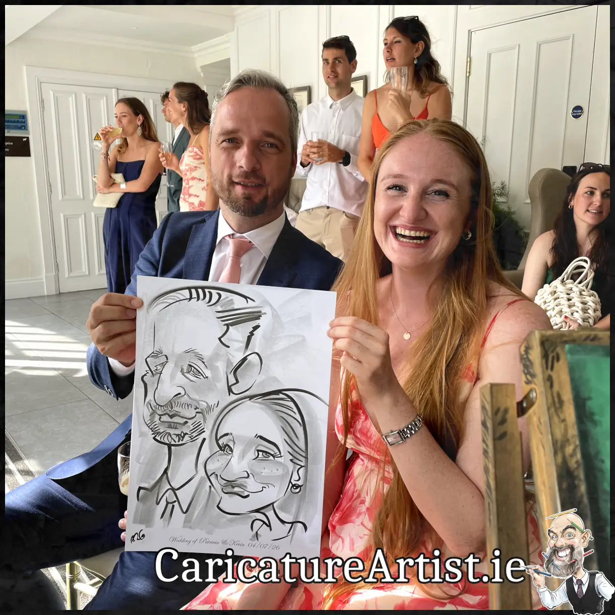 Mount Juliet Weddings Live Caricature Drawing of wedding guests by Irelands top rated caricaturist Allan Cavanagh (11)