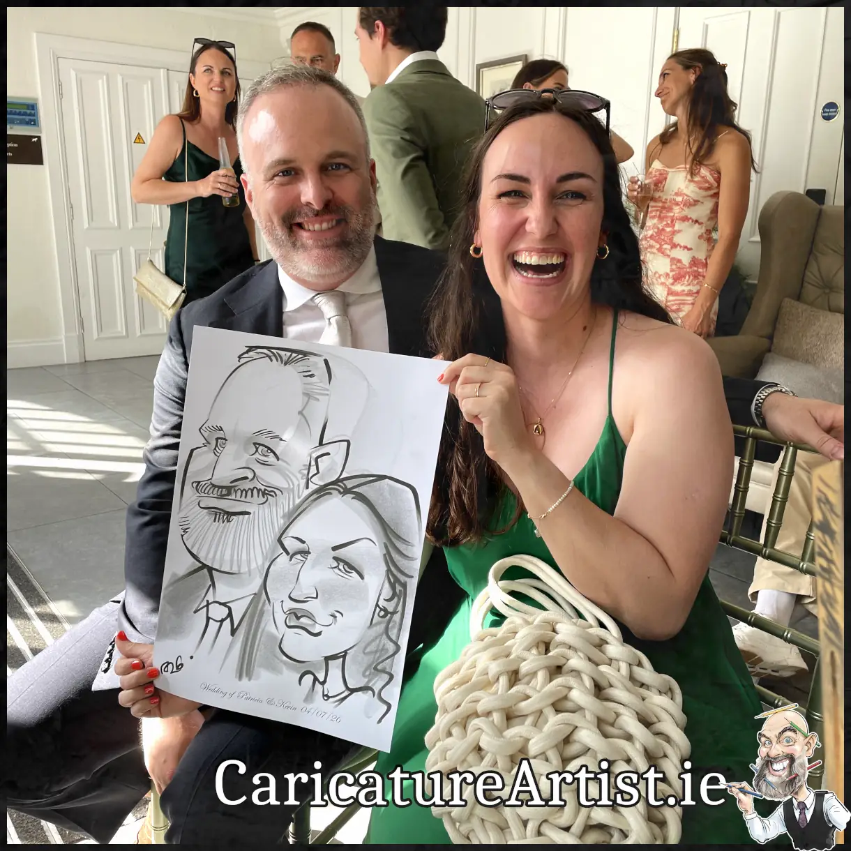 Mount Juliet Weddings Live Caricature Drawing of wedding guests by Irelands top rated caricaturist Allan Cavanagh (12)