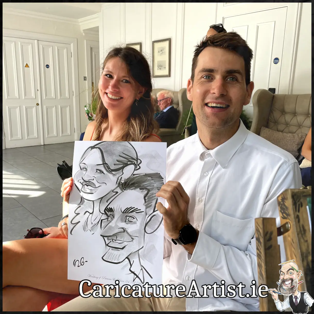 Mount Juliet Weddings Live Caricature Drawing of wedding guests by Irelands top rated caricaturist Allan Cavanagh (13)