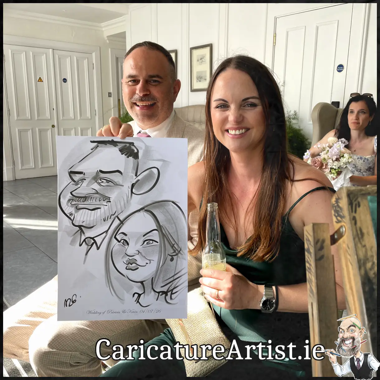 Mount Juliet Weddings Live Caricature Drawing of wedding guests by Irelands top rated caricaturist Allan Cavanagh (15)