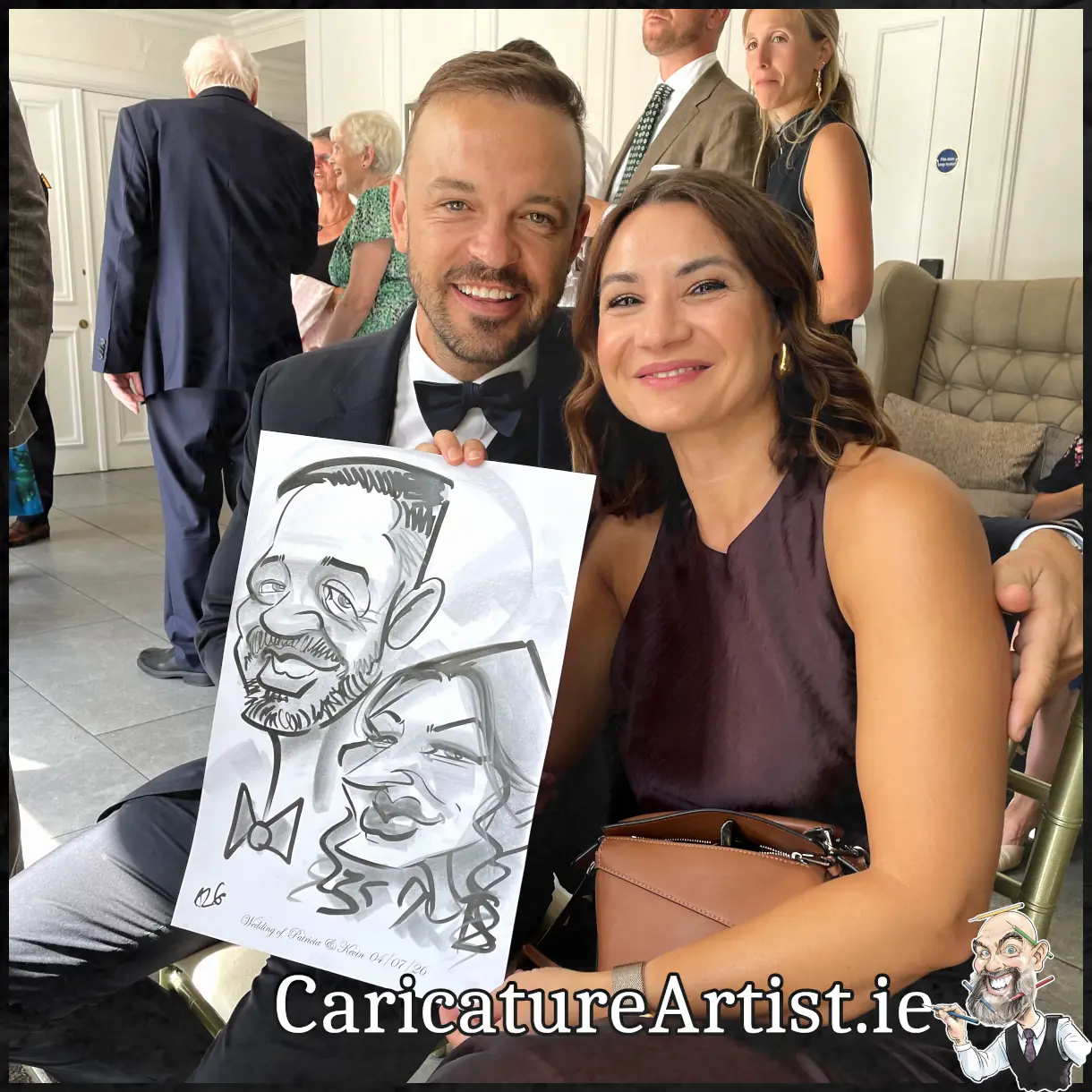 Mount Juliet Weddings Live Caricature Drawing of wedding guests by Irelands top rated caricaturist Allan Cavanagh (4)