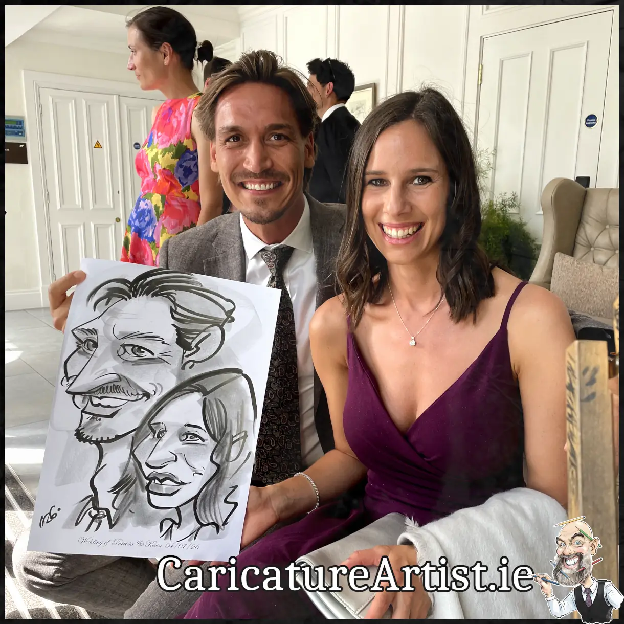 Mount Juliet Weddings Live Caricature Drawing of wedding guests by Irelands top rated caricaturist Allan Cavanagh (5)