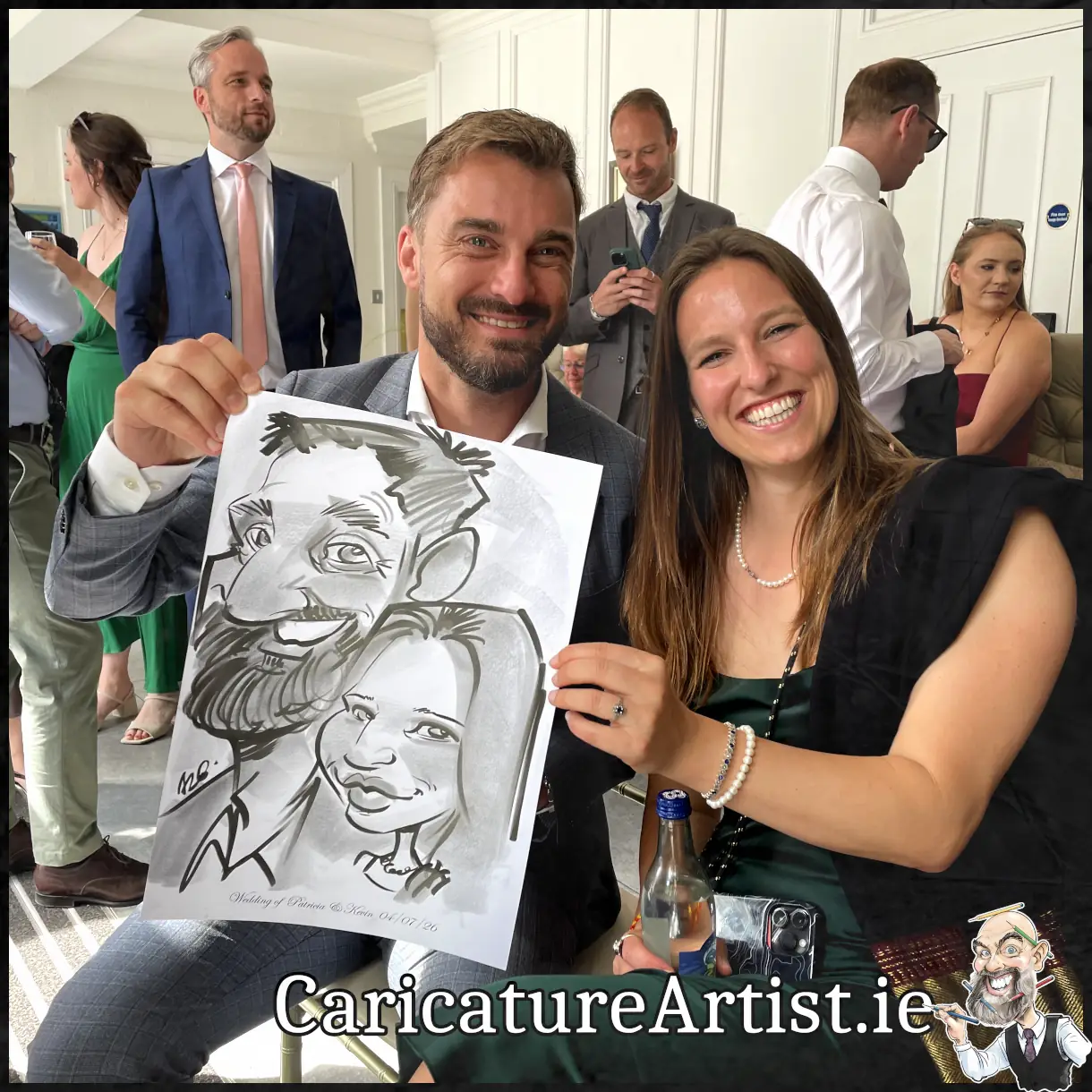 Mount Juliet Weddings Live Caricature Drawing of wedding guests by Irelands top rated caricaturist Allan Cavanagh (6)