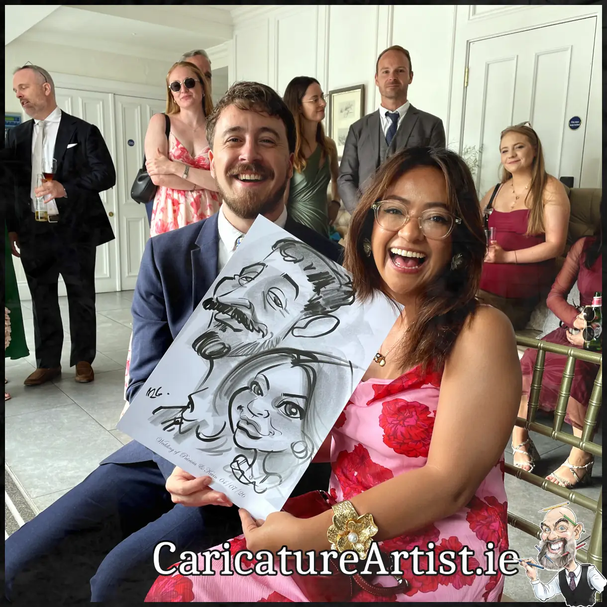 Mount Juliet Weddings Live Caricature Drawing of wedding guests by Irelands top rated caricaturist Allan Cavanagh (7)