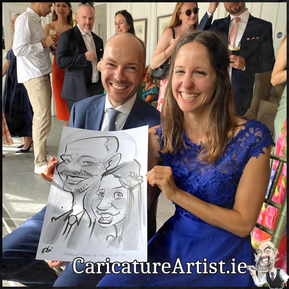 Mount Juliet Weddings Live Caricature Drawing of wedding guests by Irelands top rated caricaturist Allan Cavanagh (9)